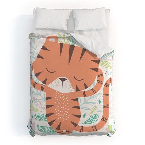 MICHELE PAYNE Sleeping Tiger Duvet Cover