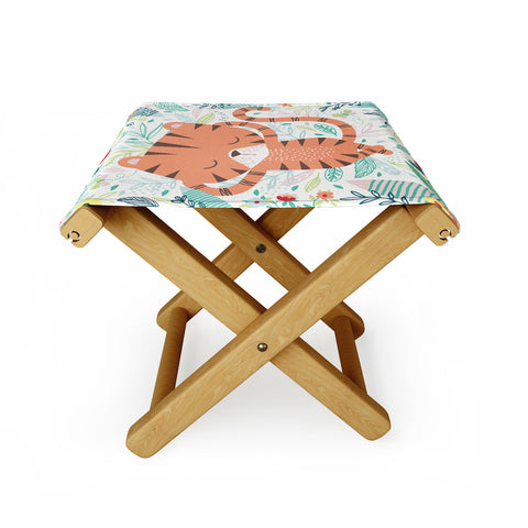 MICHELE PAYNE Sleeping Tiger Folding Stool