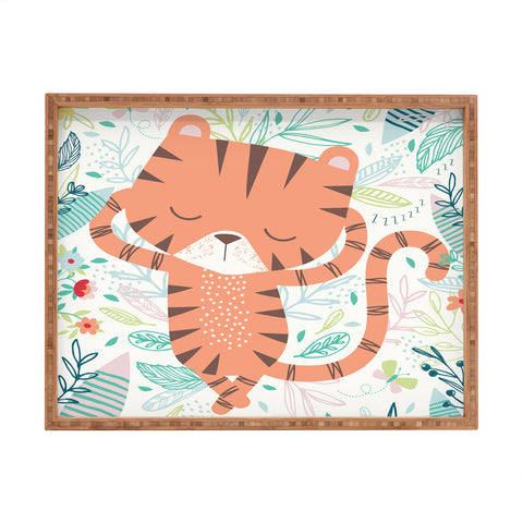 MICHELE PAYNE Sleeping Tiger Rectangular Tray