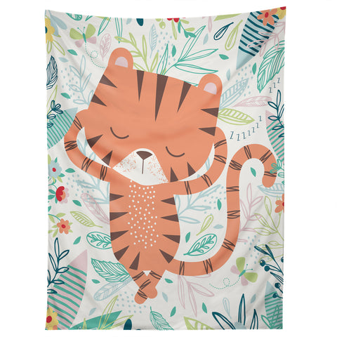 MICHELE PAYNE Sleeping Tiger Tapestry