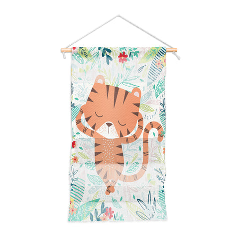 MICHELE PAYNE Sleeping Tiger Wall Hanging Portrait