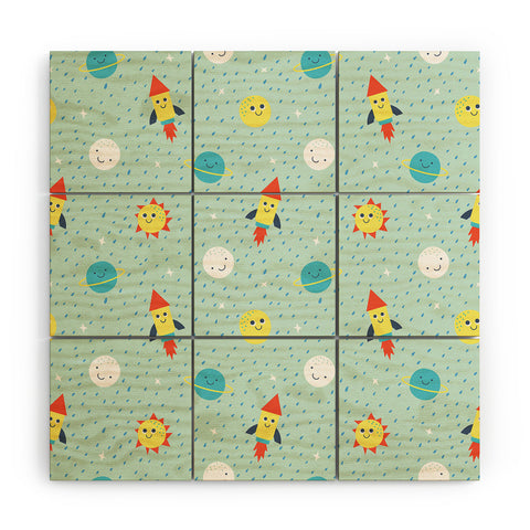 MICHELE PAYNE To The Moon And Back I Wood Wall Mural