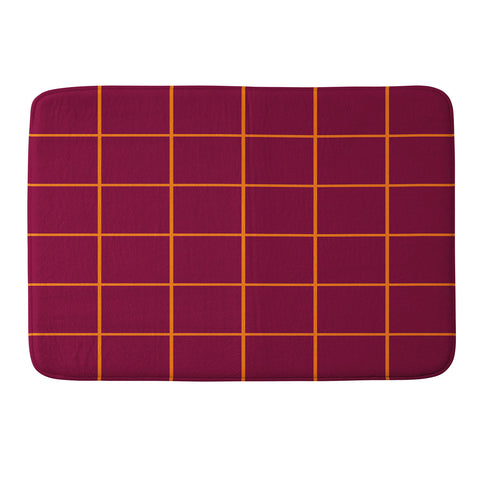 Miho check box Memory Foam Bath Mat