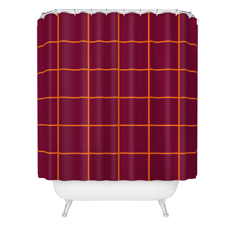 Miho check box Shower Curtain