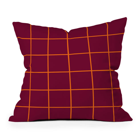 Miho check box Throw Pillow