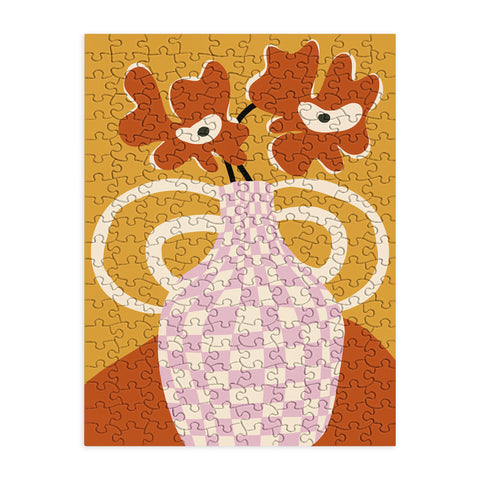 Miho Checkered retro flower pot Puzzle