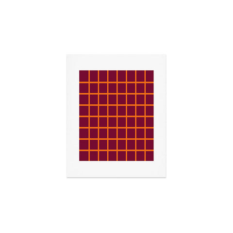 Miho chequered Art Print