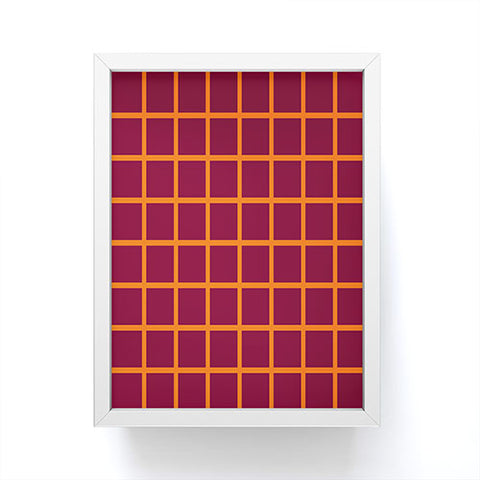Miho chequered Framed Mini Art Print