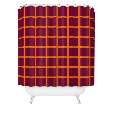 Miho chequered Shower Curtain