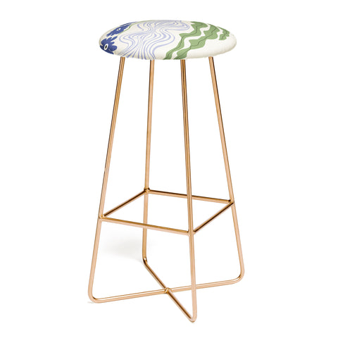 Miho Dropping leaf plant Bar Stool