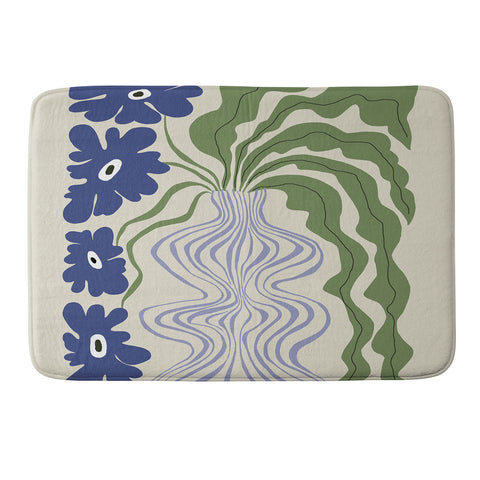 Miho Dropping leaf plant Memory Foam Bath Mat