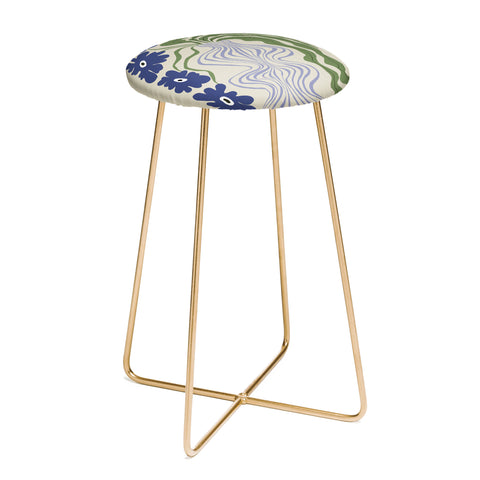 Miho Dropping leaf plant Counter Stool