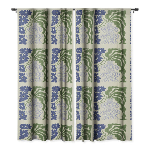 Miho Dropping leaf plant Blackout Window Curtain