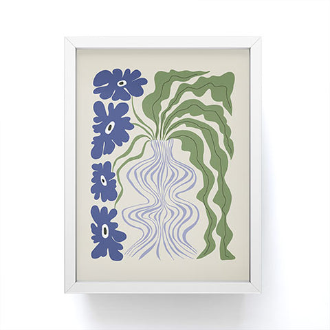 Miho Dropping leaf plant Framed Mini Art Print