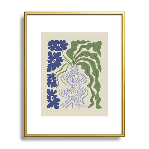Miho Dropping leaf plant Metal Framed Art Print