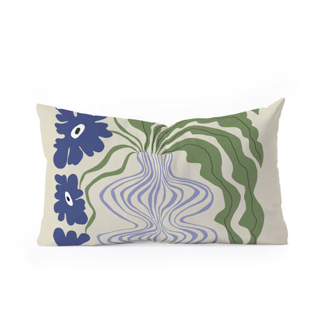 Miho Dropping leaf plant Oblong Throw Pillow