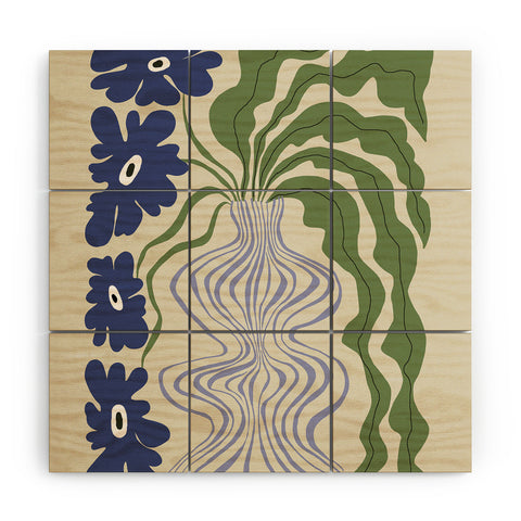 Miho Dropping leaf plant Wood Wall Mural