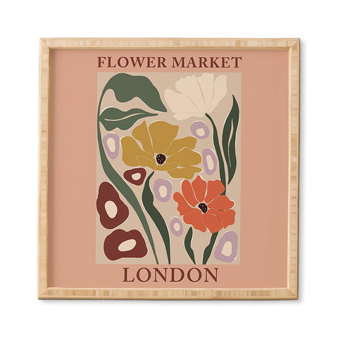 Miho flower market london Framed Wall Art