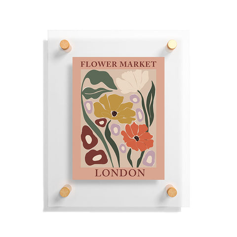Miho flower market london Floating Acrylic Print