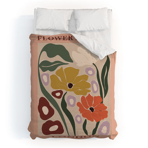 Miho flower market london Duvet Cover