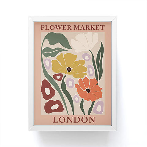 Miho flower market london Framed Mini Art Print
