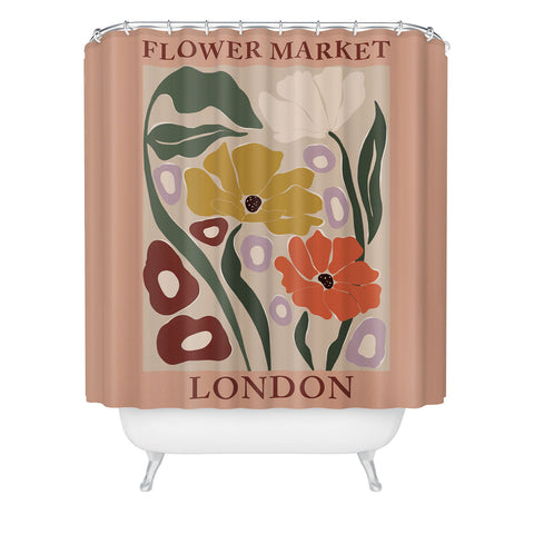 Miho flower market london Shower Curtain