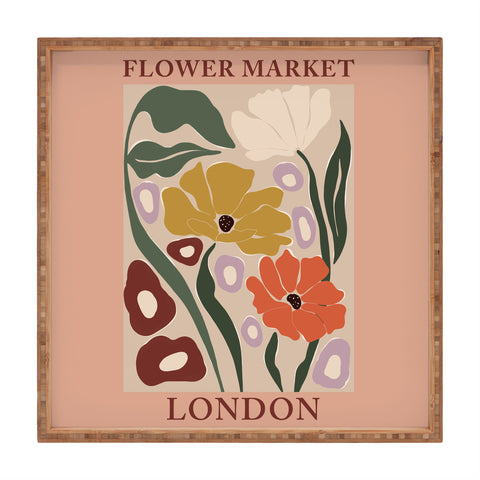 Miho flower market london Square Tray