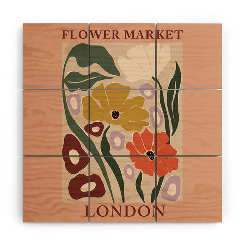 Miho flower market london Wood Wall Mural