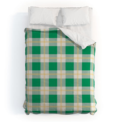 Miho green vintage gingham Comforter