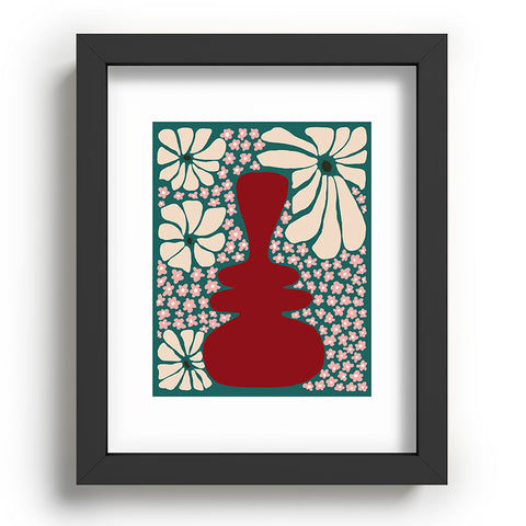 Miho Happy Retro flower vase 1 Recessed Framing Rectangle