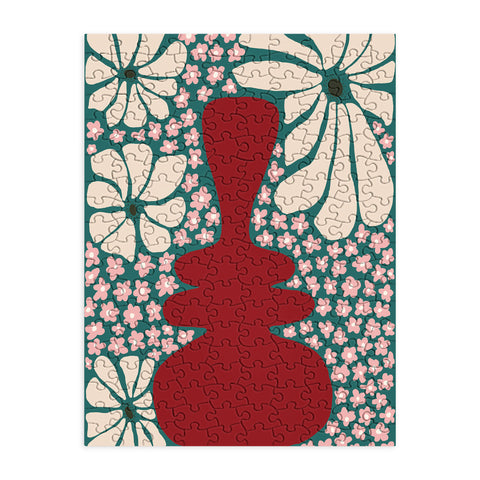 Miho Happy Retro flower vase 1 Puzzle