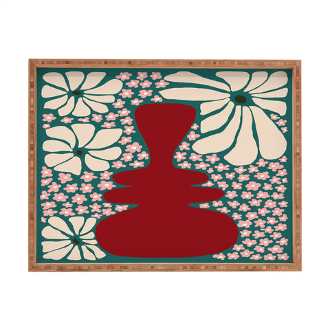 Miho Happy Retro flower vase 1 Rectangular Tray