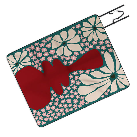 Miho Happy Retro flower vase 1 Picnic Blanket