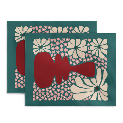 Miho Happy Retro flower vase 1 Placemat