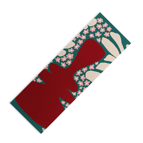 Miho Happy Retro flower vase 1 Yoga Mat