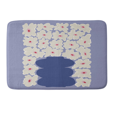 Miho Little Daisy Vase Memory Foam Bath Mat
