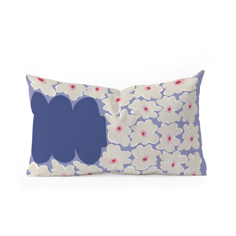 Miho Little Daisy Vase Oblong Throw Pillow