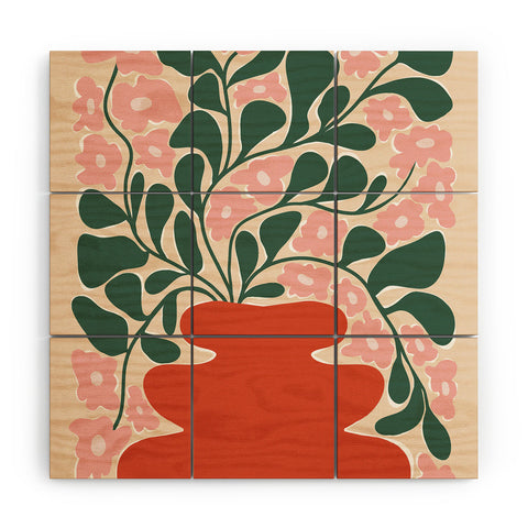 Miho Magic flower pot 1 Wood Wall Mural