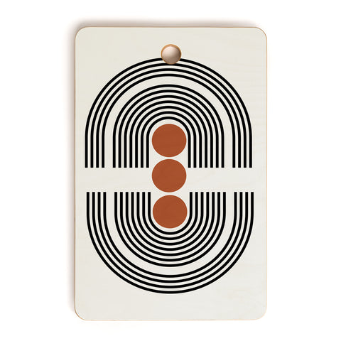 Miho midcentury arch Cutting Board Rectangle