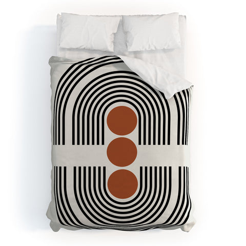 Miho midcentury arch Duvet Cover