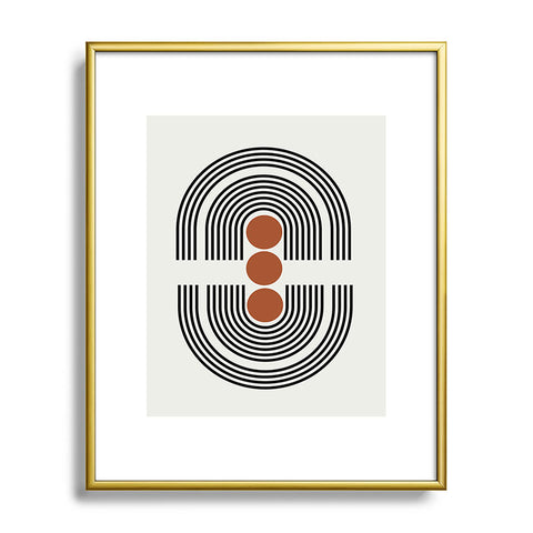 Miho midcentury arch Metal Framed Art Print