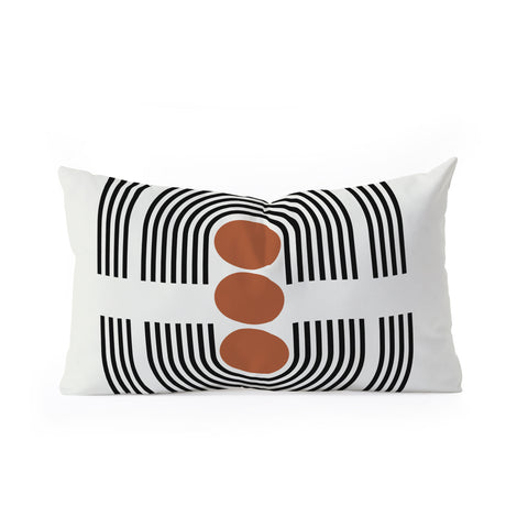 Miho midcentury arch Oblong Throw Pillow