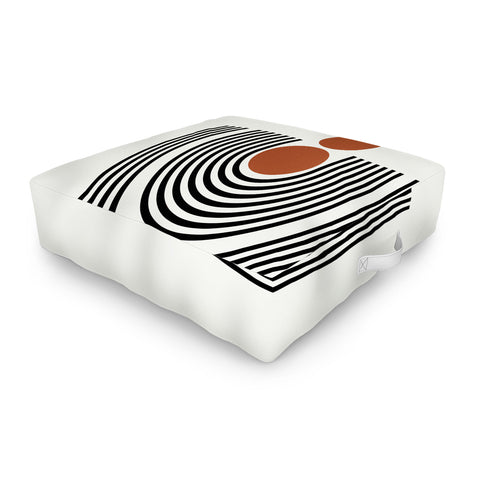 Miho midcentury arch Outdoor Floor Cushion