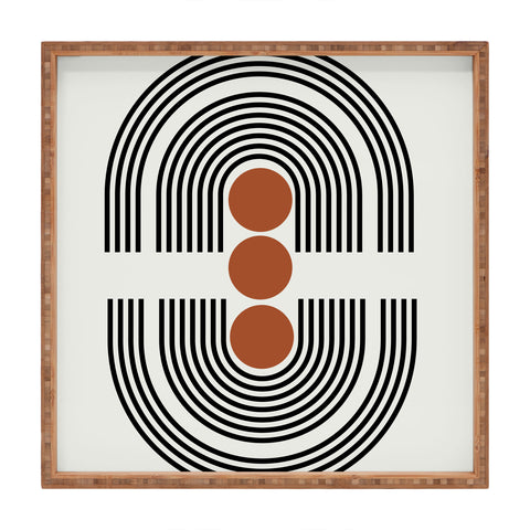 Miho midcentury arch Square Tray