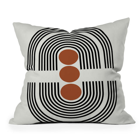 Miho midcentury arch Throw Pillow