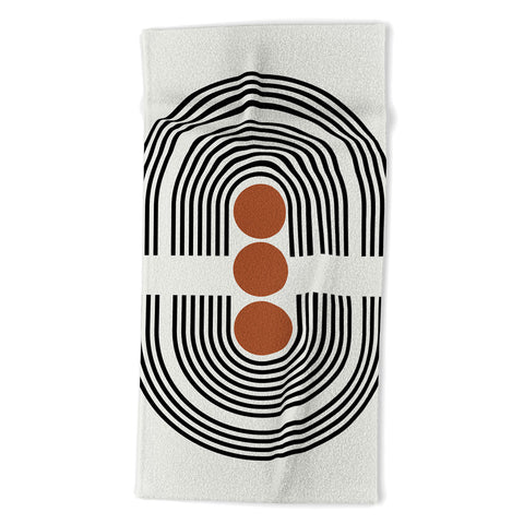Miho midcentury arch Beach Towel