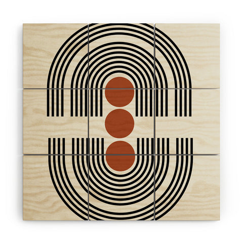 Miho midcentury arch Wood Wall Mural