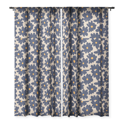 Miho mini floral garden 2 Sheer Window Curtain