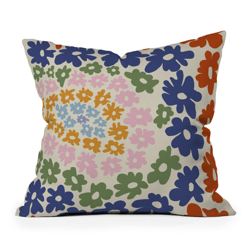 Miho Mini Reto Daisy Throw Pillow