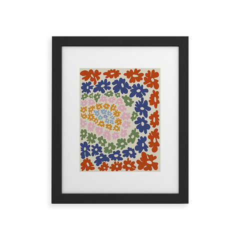 Miho Mini Reto Daisy Framed Art Print